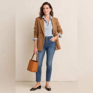 NWT JCrew Premium Edition Slim Boyfriend Jeans-Medium Wash-Relaxed Fit